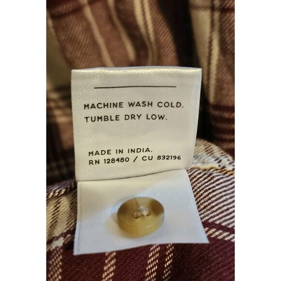 Pact Womens Size XS Small NWT Fireside Flannel Oversized Shirt Plaid Button Up - Picture 6 of 6